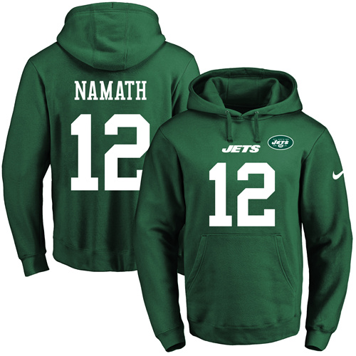 Men's New York Jets ACTIVE PLAYER Custom Green Pullover Hoodie