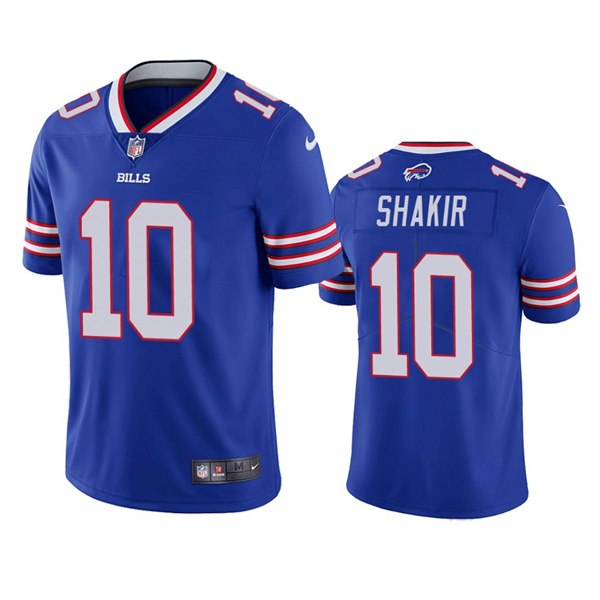 Men's Buffalo Bills #10 Khalil Shakir Blue Vapor Untouchable Limited Stitched Jersey Men's Buffalo Bills #10 Khalil Shakir Blue Vapor Untouchable Limited Stitched Jersey