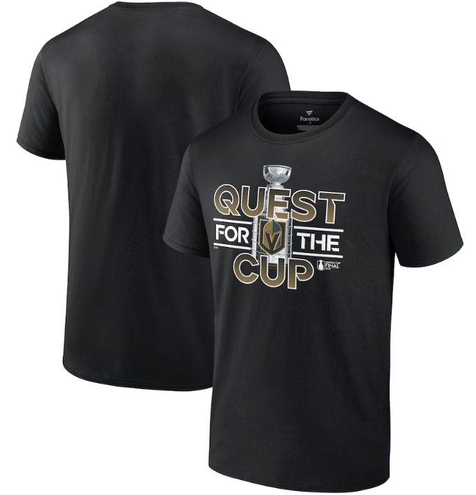 Men's Vegas Golden Knights Black 2023 Stanley Cup Final Quest T-Shirt Men's Vegas Golden Knights Black 2023 Stanley Cup Final Quest T-Shirt