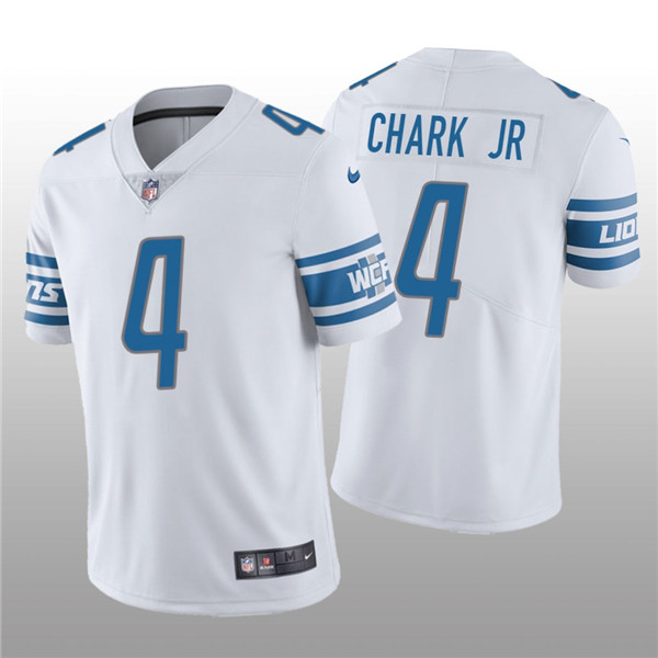 Men's Detroit Lions #4 DJ Chark Jr. White Vapor Untouchable Limited Stitched Jersey Men's Detroit Lions #4 DJ Chark Jr. White Vapor Untouchable Limited Stitched Jersey