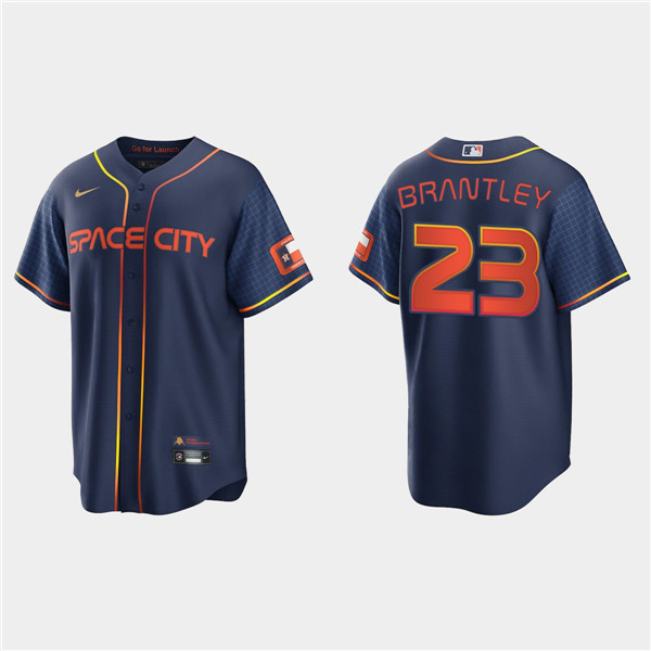 Men's Houston Astros #23 Michael Brantley 2022 Navy City Connect Cool Base Stitched Jersey Men's Houston Astros #23 Michael Brantley 2022 Navy City Connect Cool Base Stitched Jersey