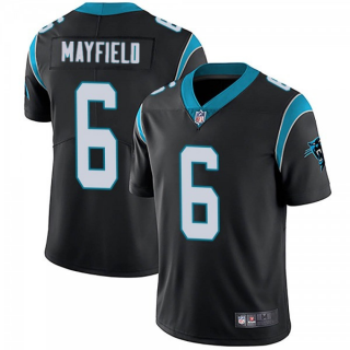 Men's Carolina Panthers #6 Baker Mayfield Black Vapor Untouchable Limited Stitched Jersey Men's Carolina Panthers #6 Baker Mayfield Black Vapor Untouchable Limited Stitched Jersey