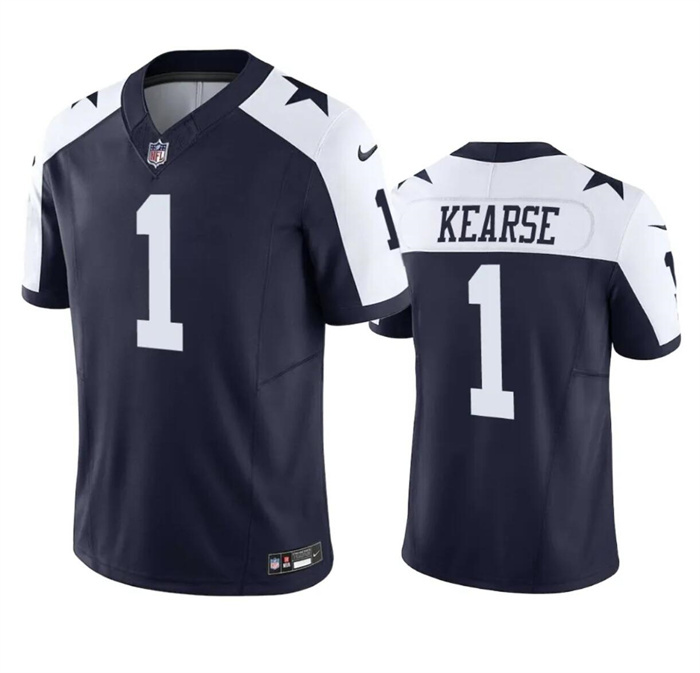 Men's Dallas Cowboys #1 Jayron Kearse Navy/White 2023 F.U.S.E. Vapor Limited Stitched Football Jersey Men's Dallas Cowboys #1 Jayron Kearse Navy/White 2023 F.U.S.E. Vapor Limited Stitched Football Jersey