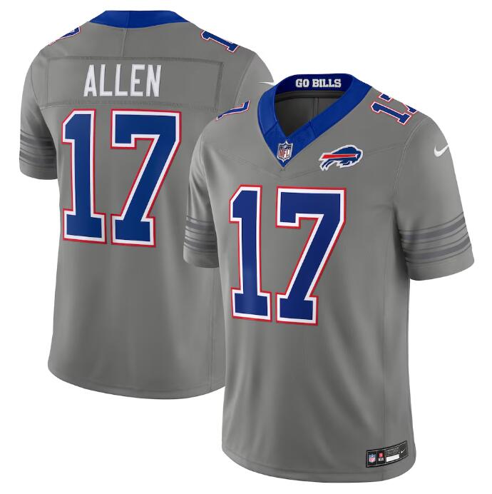 Men's Buffalo Bills Active Player Custom Gray F.U.S.E. 2026 Nickel City Vapor Stitched Football Jersey Men's Buffalo Bills Active Player Custom Gray F.U.S.E. 2026 Nickel City Vapor Stitched Football Jersey