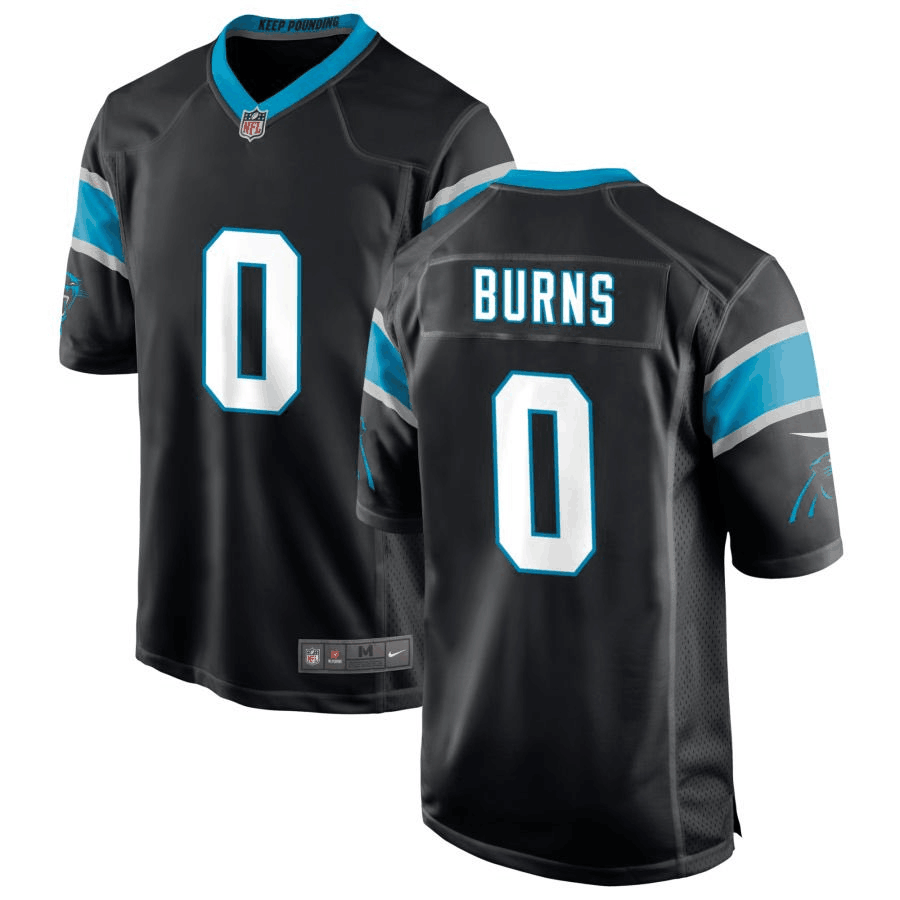 Men's Carolina Panthers #0 Brian Burns Black Stitched Game Jersey Men's Carolina Panthers #0 Brian Burns Black Stitched Game Jersey