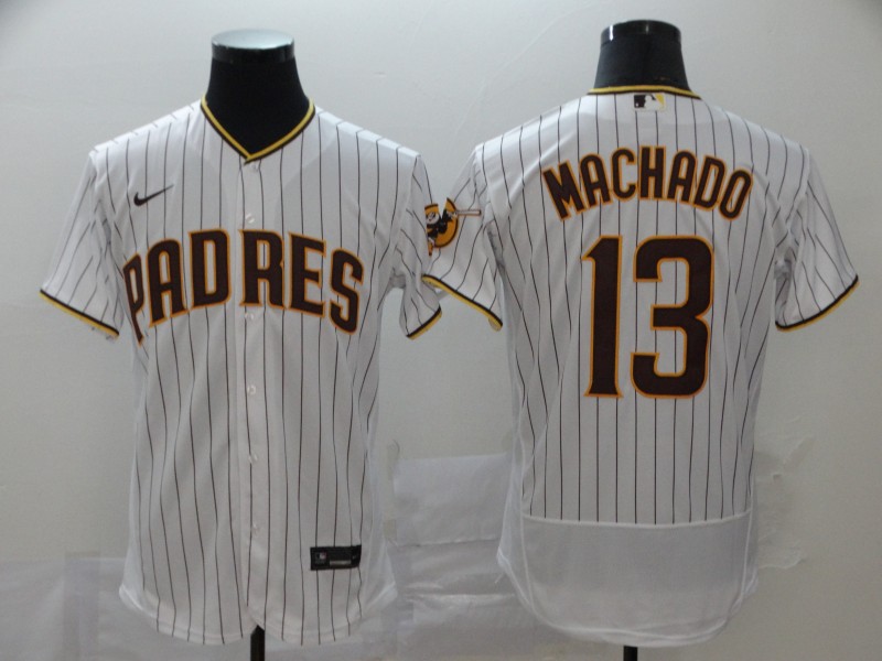 Men's San Diego Padres #13 Manny Machado White Flex Base Stitched MLB Jersey Men's San Diego Padres #13 Manny Machado White Flex Base Stitched MLB Jersey