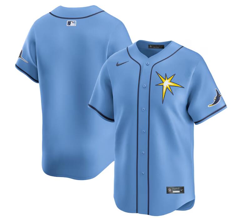 Men's Tampa Bay Rays Blank Light Blue Alternate Limited Stitched Baseball Jersey Men's Tampa Bay Rays Blank Light Blue Alternate Limited Stitched Baseball Jersey
