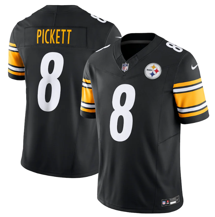 Men's Pittsburgh Steelers #8 Kenny Pickett Black 2023 F.U.S.E. Vapor Untouchable Limited Jersey Men's Pittsburgh Steelers #8 Kenny Pickett Black 2023 F.U.S.E. Vapor Untouchable Limited Jersey