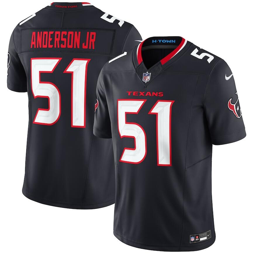 Men's Houston Texans Customized Navy 2024 F.U.S.E Vapor Stitched jersey