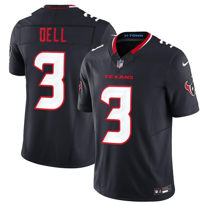 Men's Houston Texans #3 Tank Dell Navy 2024 Vapor F.U.S.E. Limited Stitched Jersey Men's Houston Texans #3 Tank Dell Navy 2024 Vapor F.U.S.E. Limited Stitched Jersey