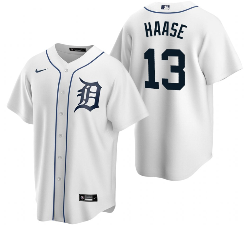 Men's Detroit Tigers #13 Eric Haase White Cool Base Stitched Jersey Men's Detroit Tigers #13 Eric Haase White Cool Base Stitched Jersey