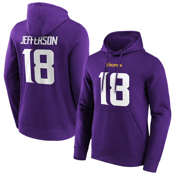Men's Minnesota Vikings #18 Justin Jefferson Purple Hoodie Men's Minnesota Vikings #18 Justin Jefferson Purple Hoodie Men's Minnesota Vikings #18 Justin Jefferson Purple Hoodie Men's Minnesota Vikings #18 Justin Jefferson Purple Hoodie