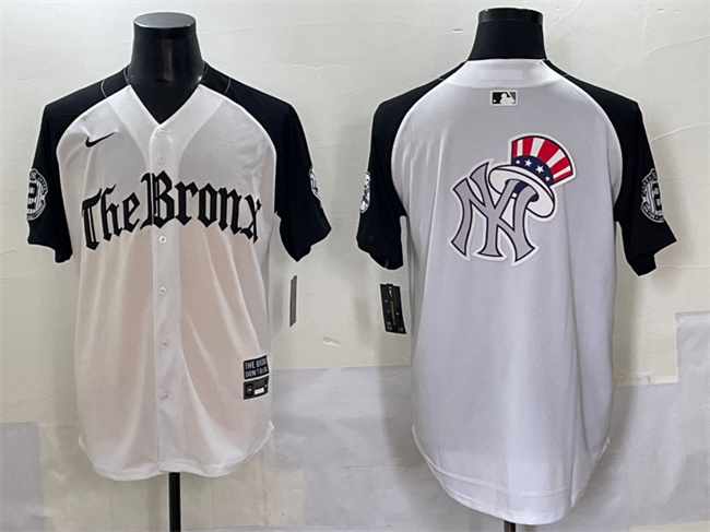 Men's New York Yankees Team Big Logo White/Black 'Gothic Legacy Edition' Vapor Premier Limited Stitched Baseball Jersey 002 Men's New York Yankees Team Big Logo White/Black 'Gothic Legacy Edition' Vapor Premier Limited Stitched Baseball Jersey 002