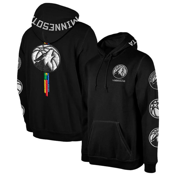 Men's Minnesota Timberwolves Black 2022/23 City Edition Elite Pack Pullover Hoodie