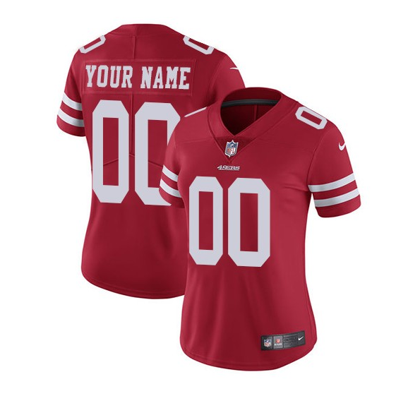 Women's San Francisco 49ers Customized Red Vapor Untouchable Limited Stitched Jersey Women's San Francisco 49ers Customized Red Vapor Untouchable Limited Stitched Jersey