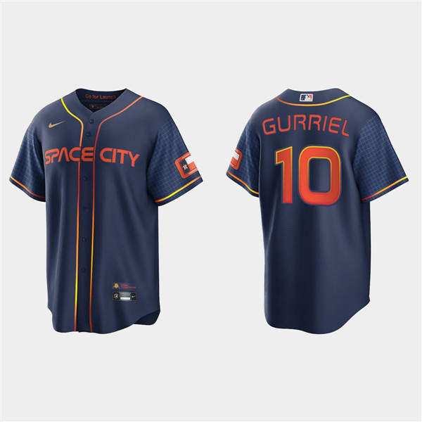 Men's Houston Astros #10 Yuli Gurriel 2022 Navy City Connect Cool Base Stitched Jersey Men's Houston Astros #10 Yuli Gurriel 2022 Navy City Connect Cool Base Stitched Jersey