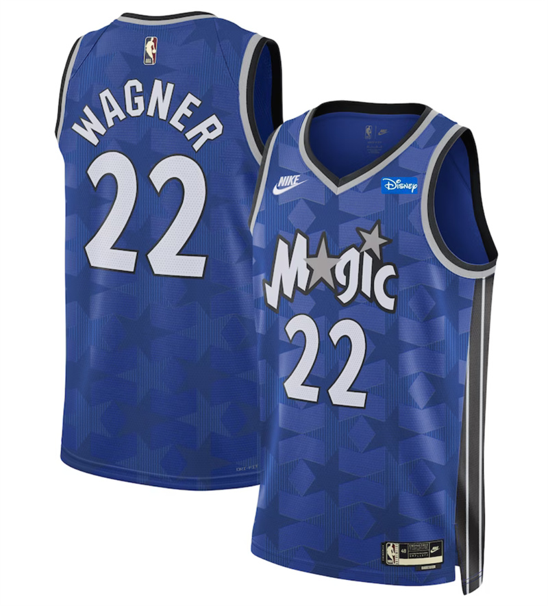 Men's Orlando Magic #22 Franz Wagner Blue 2023/24 Classic Edition Stitched Basketball Jersey Men's Orlando Magic #22 Franz Wagner Blue 2023/24 Classic Edition Stitched Basketball Jersey