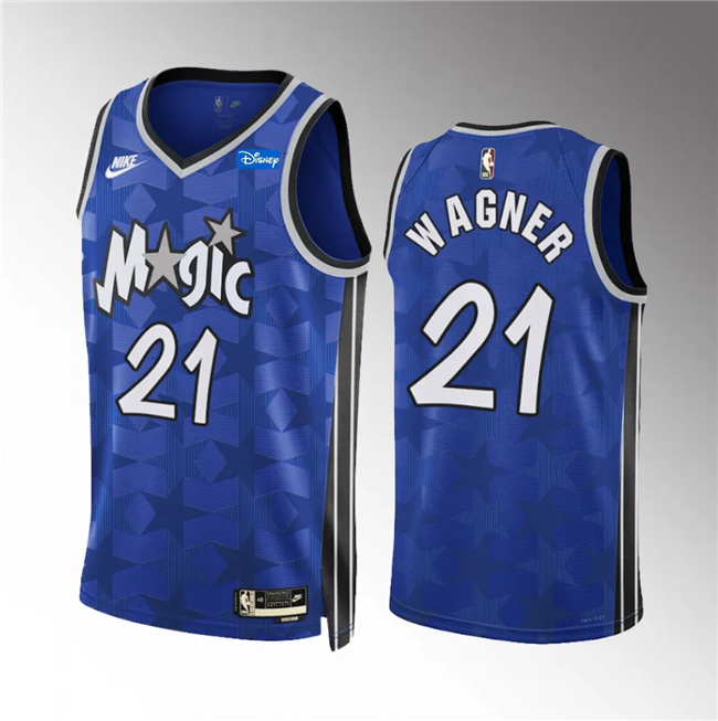 Men's Orlando Magic #21 Moritz Wagner Blue 2023/24 Classic Edition Stitched Basketball Jersey Men's Orlando Magic #21 Moritz Wagner Blue 2023/24 Classic Edition Stitched Basketball Jersey