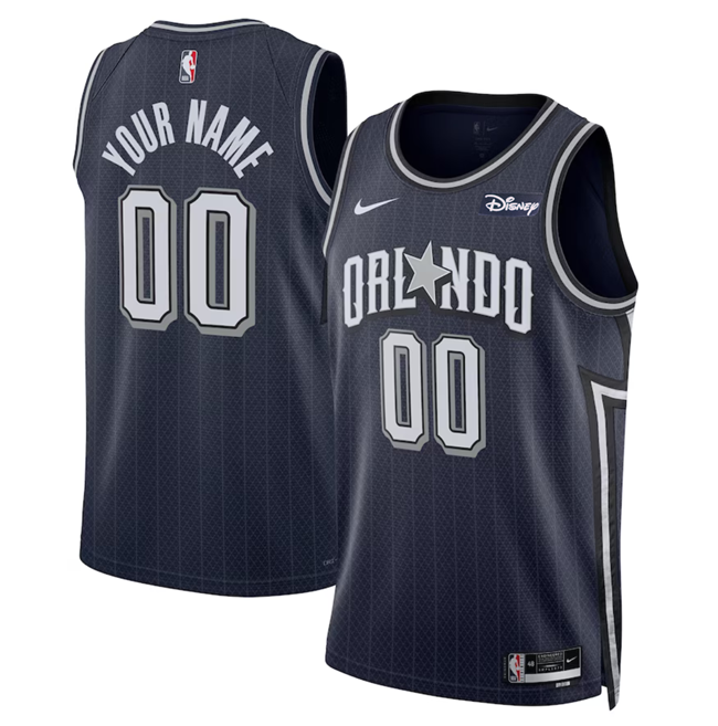 Men's Orlando Magic Active Player Custom Navy 2023/24 City Edition Stitched Basketball Jersey Men's Orlando Magic Active Player Custom Navy 2023/24 City Edition Stitched Basketball Jersey