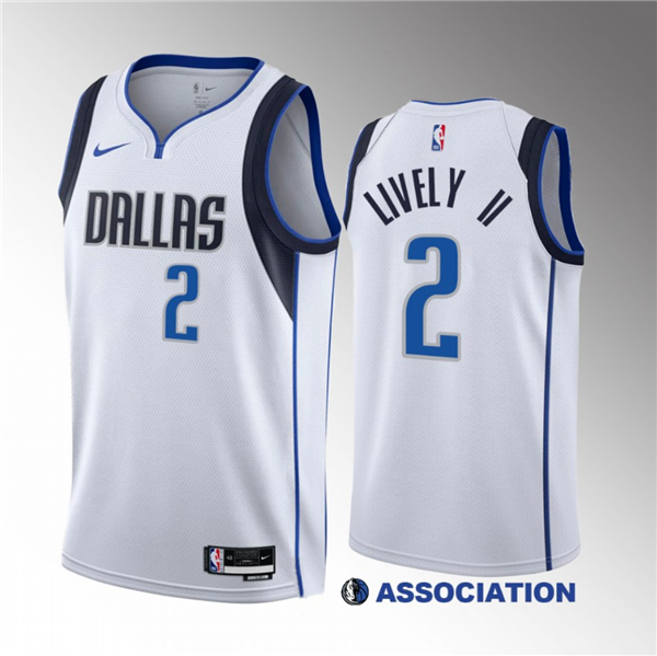 Men's Dallas Mavericks #2 Dereck Lively II White 2023 Draft Association Edition Stitched Basketball Jersey Men's Dallas Mavericks #2 Dereck Lively II White 2023 Draft Association Edition Stitched Basketball Jersey