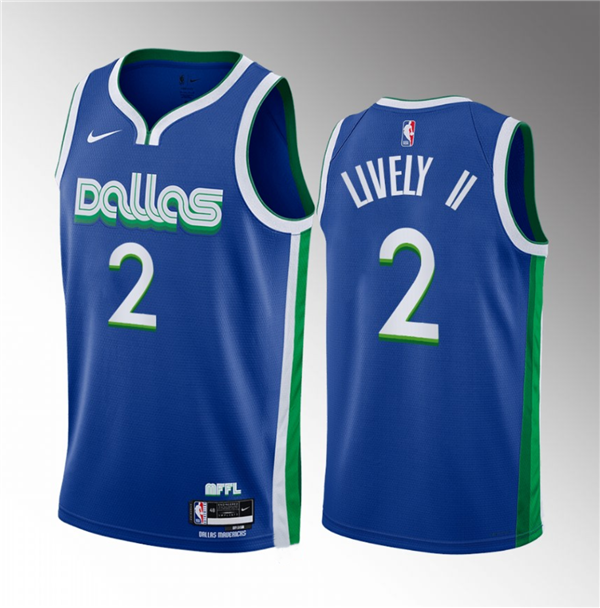 Men's Dallas Mavericks #2 Dereck Lively II Blue 2023 Draft City Edition Stitched Basketball Jersey Men's Dallas Mavericks #2 Dereck Lively II Blue 2023 Draft City Edition Stitched Basketball Jersey