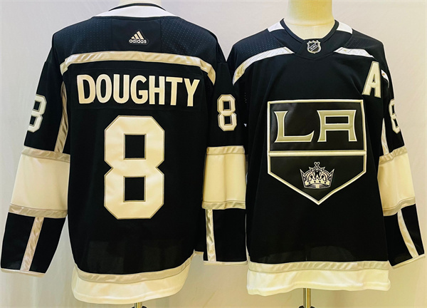 Men's Los Angeles Kings #8 Drew Doughty Black Stitched Jersey