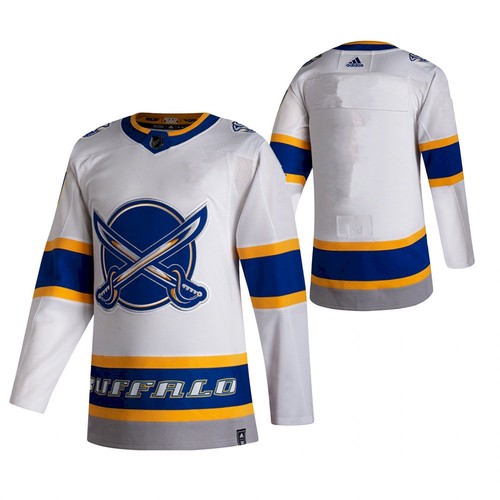 Men's Buffalo Sabres Adidas Blank White 2020-21 Reverse Retro Stitched Jersey Men's Buffalo Sabres Adidas Blank White 2020-21 Reverse Retro Stitched Jersey