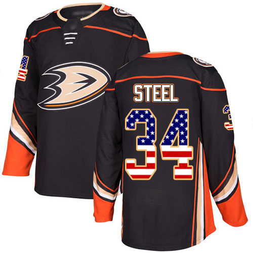 Adidas Ducks #34 Sam Steel Black Home Authentic USA Flag Stitched NHL Jersey Adidas Ducks #34 Sam Steel Black Home Authentic USA Flag Stitched NHL Jersey
