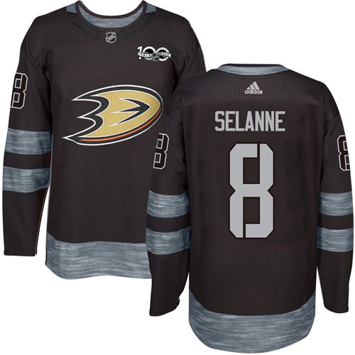 Adidas Ducks #8 Teemu Selanne Black 1917-2017 100th Anniversary Stitched NHL Jersey Adidas Ducks #8 Teemu Selanne Black 1917-2017 100th Anniversary Stitched NHL Jersey