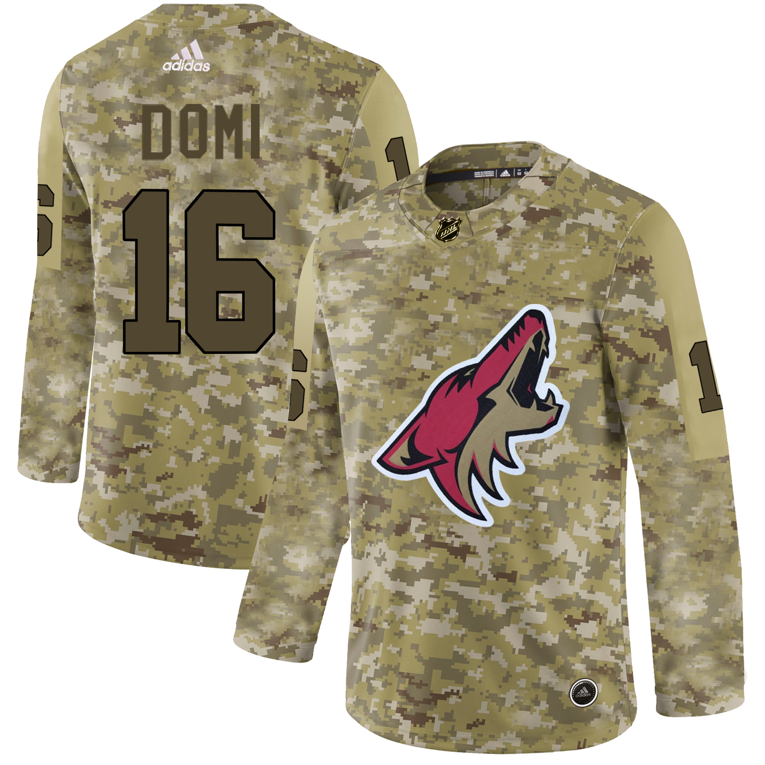 Adidas Coyotes #16 Max Domi Camo Authentic Stitched NHL Jersey Adidas Coyotes #16 Max Domi Camo Authentic Stitched NHL Jersey