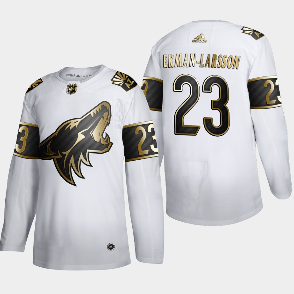 Arizona Coyotes #23 Oliver Ekman-Larsson Men's Adidas White Golden Edition Limited Stitched NHL Jersey Arizona Coyotes #23 Oliver Ekman-Larsson Men's Adidas White Golden Edition Limited Stitched NHL Jersey