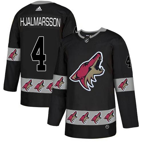 Adidas Coyotes #4 Niklas Hjalmarsson Black Authentic Team Logo Fashion Stitched NHL Jersey Adidas Coyotes #4 Niklas Hjalmarsson Black Authentic Team Logo Fashion Stitched NHL Jersey