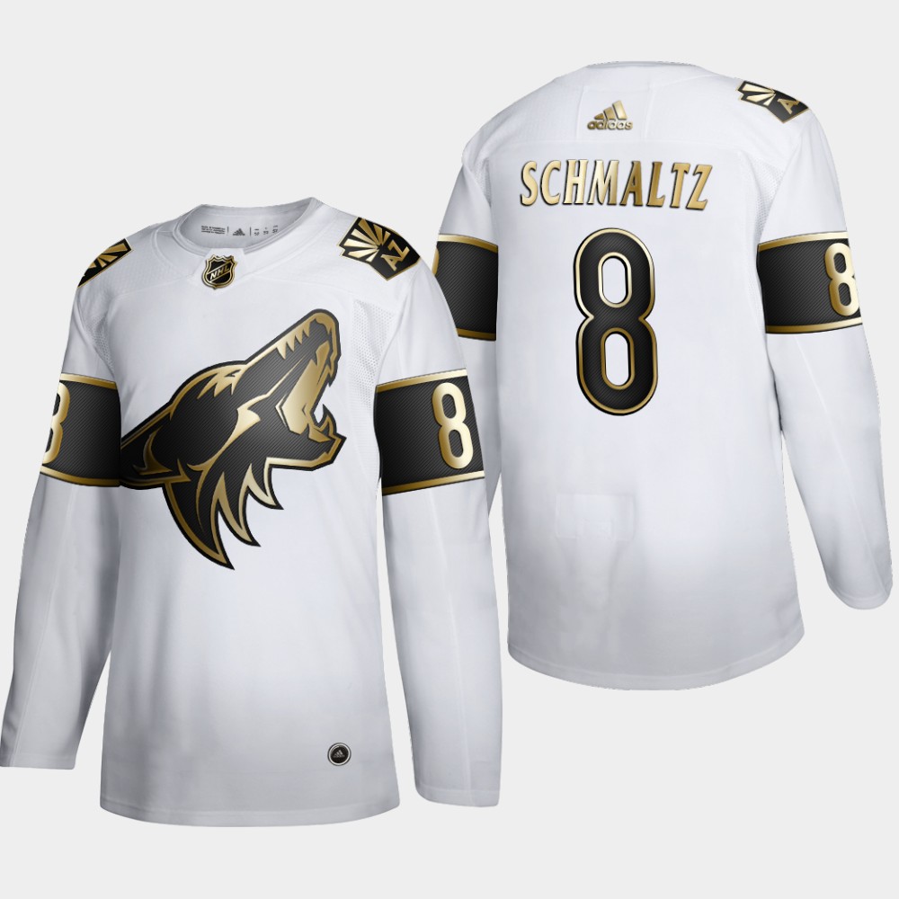 Arizona Coyotes #8 Nick Schmaltz Men's Adidas White Golden Edition Limited Stitched NHL Jersey Arizona Coyotes #8 Nick Schmaltz Men's Adidas White Golden Edition Limited Stitched NHL Jersey