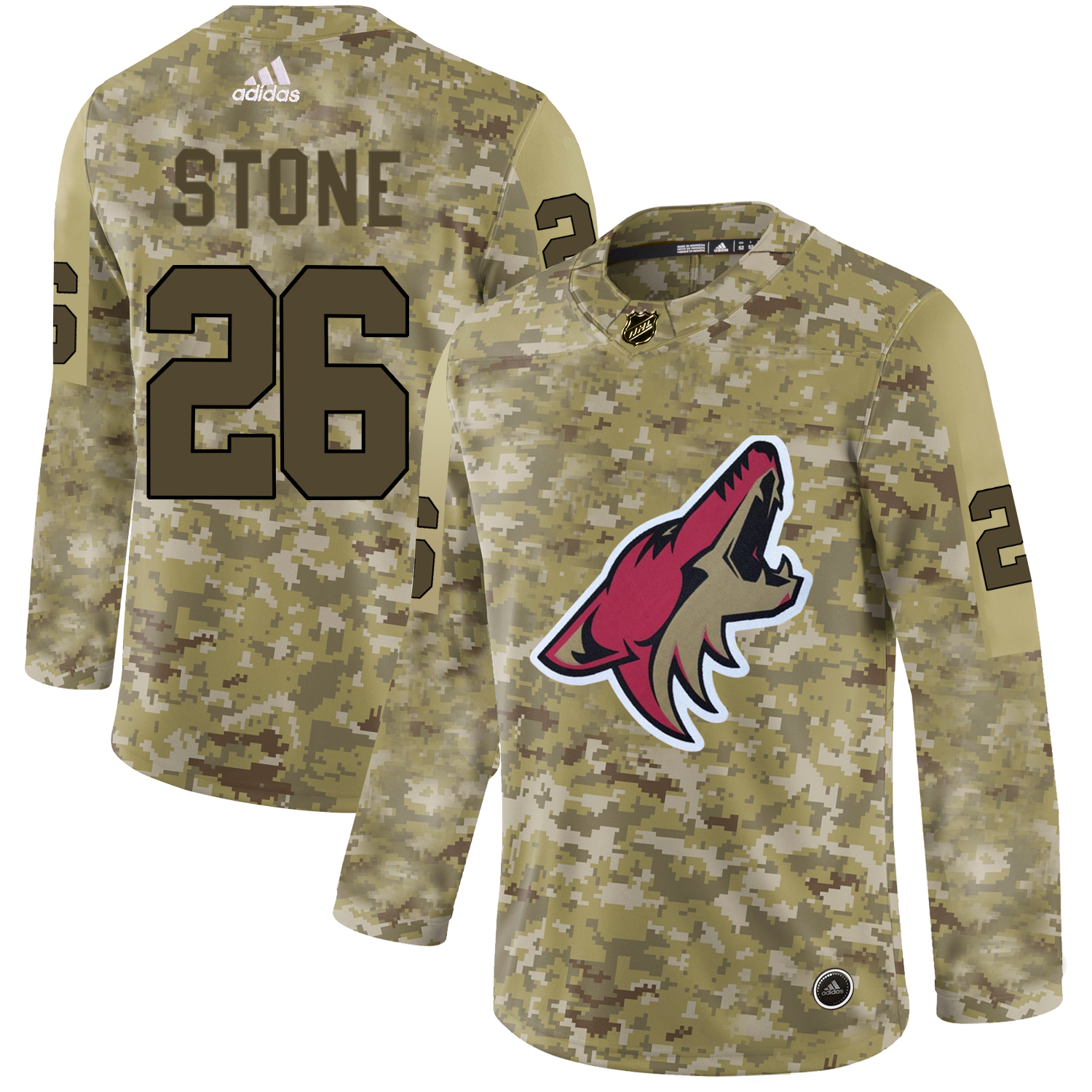Adidas Coyotes #26 Michael Stone Camo Authentic Stitched NHL Jersey Adidas Coyotes #26 Michael Stone Camo Authentic Stitched NHL Jersey