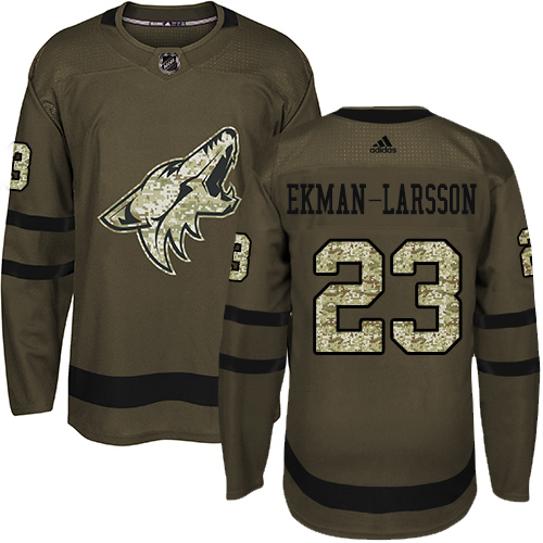 Adidas Coyotes #23 Oliver Ekman-Larsson Green Salute to Service Stitched NHL Jersey Adidas Coyotes #23 Oliver Ekman-Larsson Green Salute to Service Stitched NHL Jersey