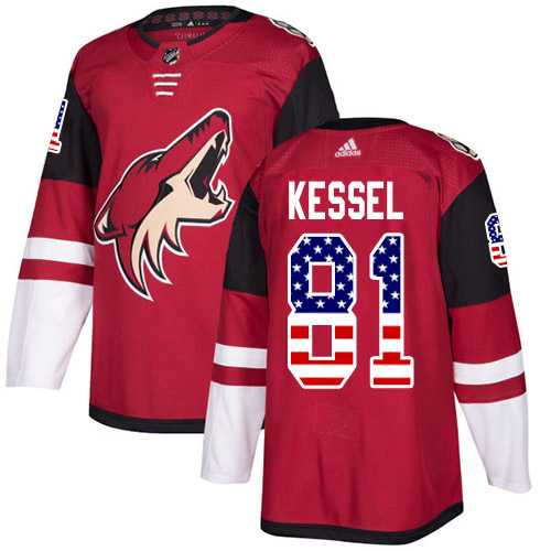 Adidas Coyotes #81 Phil Kessel Maroon Home Authentic USA Flag Stitched NHL Jersey Adidas Coyotes #81 Phil Kessel Maroon Home Authentic USA Flag Stitched NHL Jersey