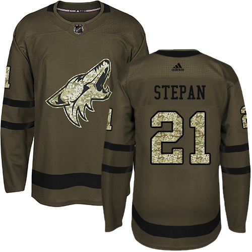 Adidas Coyotes #21 Derek Stepan Green Salute to Service Stitched NHL Jersey Adidas Coyotes #21 Derek Stepan Green Salute to Service Stitched NHL Jersey