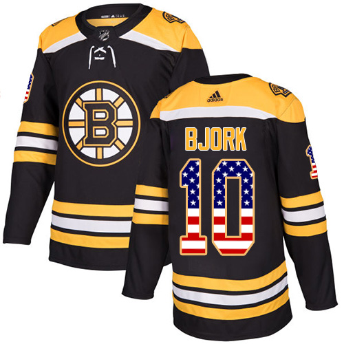 Adidas Bruins #10 Anders Bjork Black Home Authentic USA Flag Stitched NHL Jersey Adidas Bruins #10 Anders Bjork Black Home Authentic USA Flag Stitched NHL Jersey