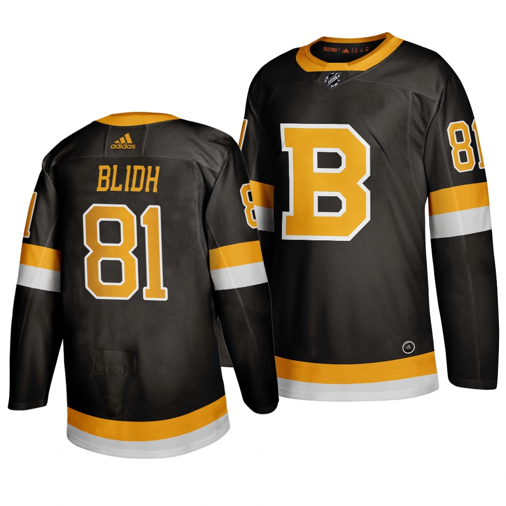 Adidas Boston Bruins #81 Anton Blidh Black 2019-20 Authentic Third Stitched NHL Jersey