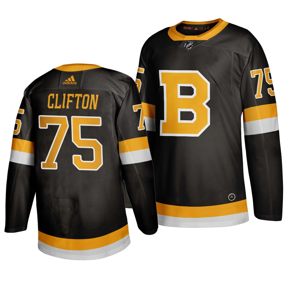 Adidas Boston Bruins #75 Connor Clifton Black 2019-20 Authentic Third Stitched NHL Jersey Adidas Boston Bruins #75 Connor Clifton Black 2019-20 Authentic Third Stitched NHL Jersey