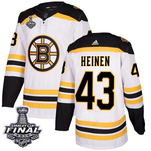 Adidas Bruins #43 Danton Heinen White Road Authentic 2019 Stanley Cup Final Stitched NHL Jersey Adidas Bruins #43 Danton Heinen White Road Authentic 2019 Stanley Cup Final Stitched NHL Jersey