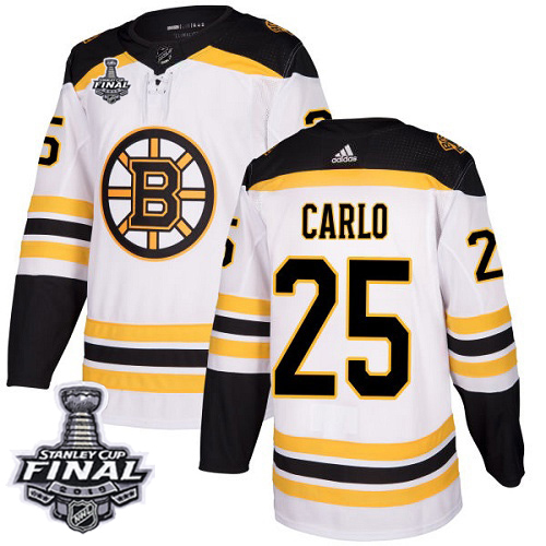 Adidas Bruins #25 Brandon Carlo White Road Authentic 2019 Stanley Cup Final Stitched NHL Jersey Adidas Bruins #25 Brandon Carlo White Road Authentic 2019 Stanley Cup Final Stitched NHL Jersey