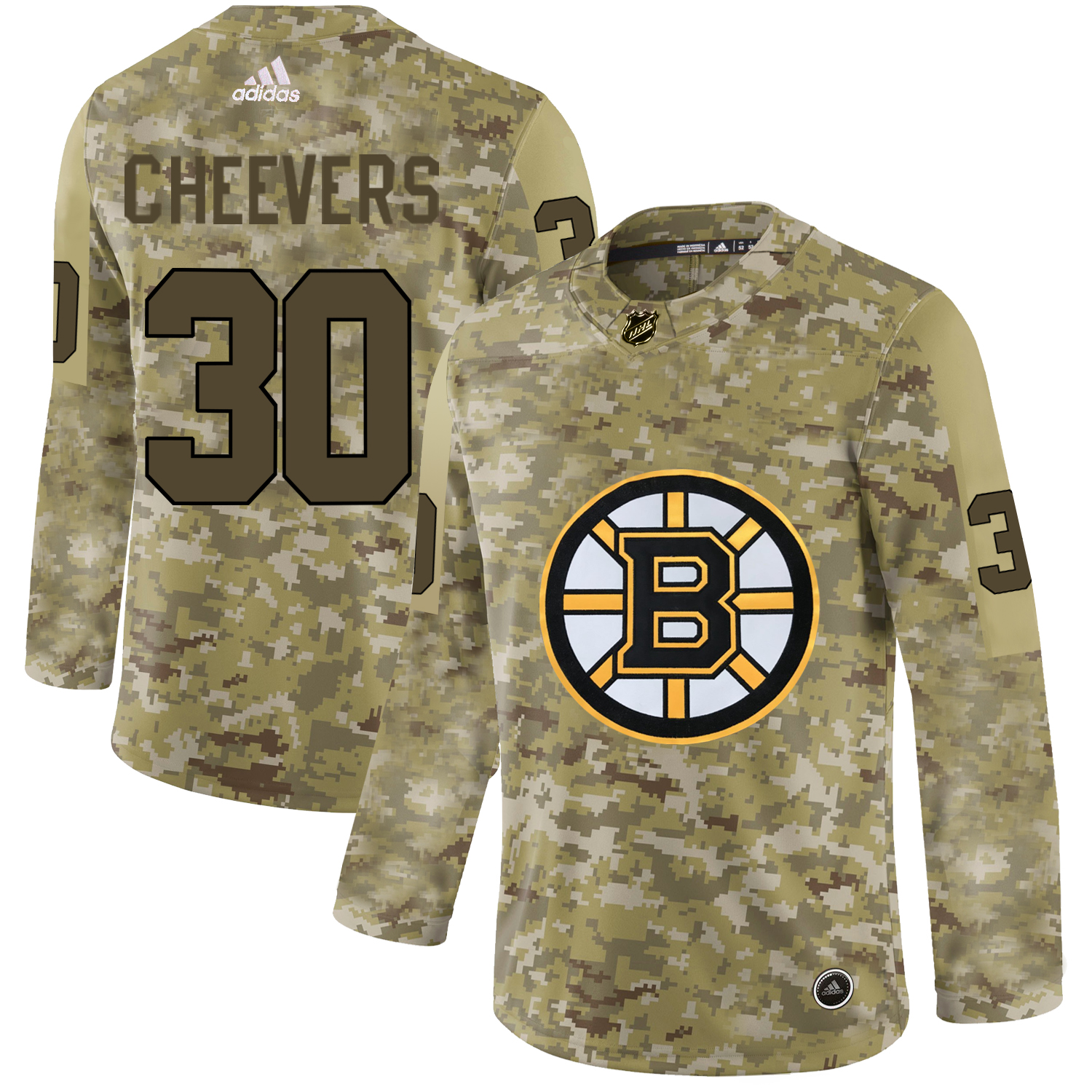 Adidas Bruins #30 Gerry Cheevers Camo Authentic Stitched NHL Jersey Adidas Bruins #30 Gerry Cheevers Camo Authentic Stitched NHL Jersey