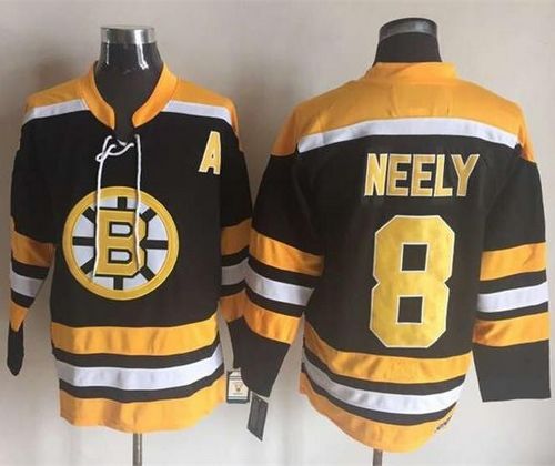 Bruins #8 Cam Neely Black/Yellow CCM Throwback New Stitched NHL Jersey Bruins #8 Cam Neely Black/Yellow CCM Throwback New Stitched NHL Jersey