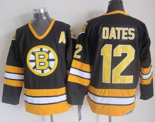 Bruins #12 Adam Oates Black/Yellow CCM Throwback Stitched NHL Jersey Bruins #12 Adam Oates Black/Yellow CCM Throwback Stitched NHL Jersey