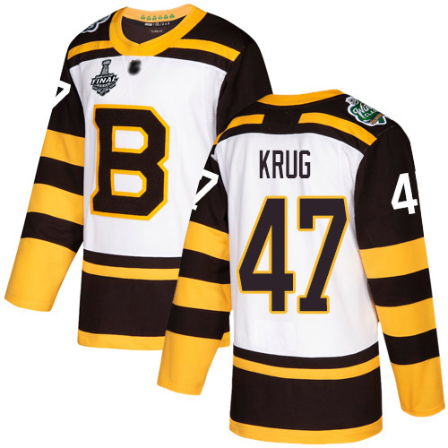 Adidas Bruins #47 Torey Krug White Authentic 2019 Winter Classic Stanley Cup Final Bound Stitched NHL Jersey Adidas Bruins #47 Torey Krug White Authentic 2019 Winter Classic Stanley Cup Final Bound Stitched NHL Jersey