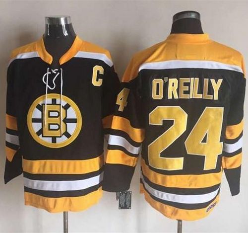 Bruins #24 Terry O'Reilly Black/Yellow CCM Throwback New Stitched NHL Jersey Bruins #24 Terry O'Reilly Black/Yellow CCM Throwback New Stitched NHL Jersey