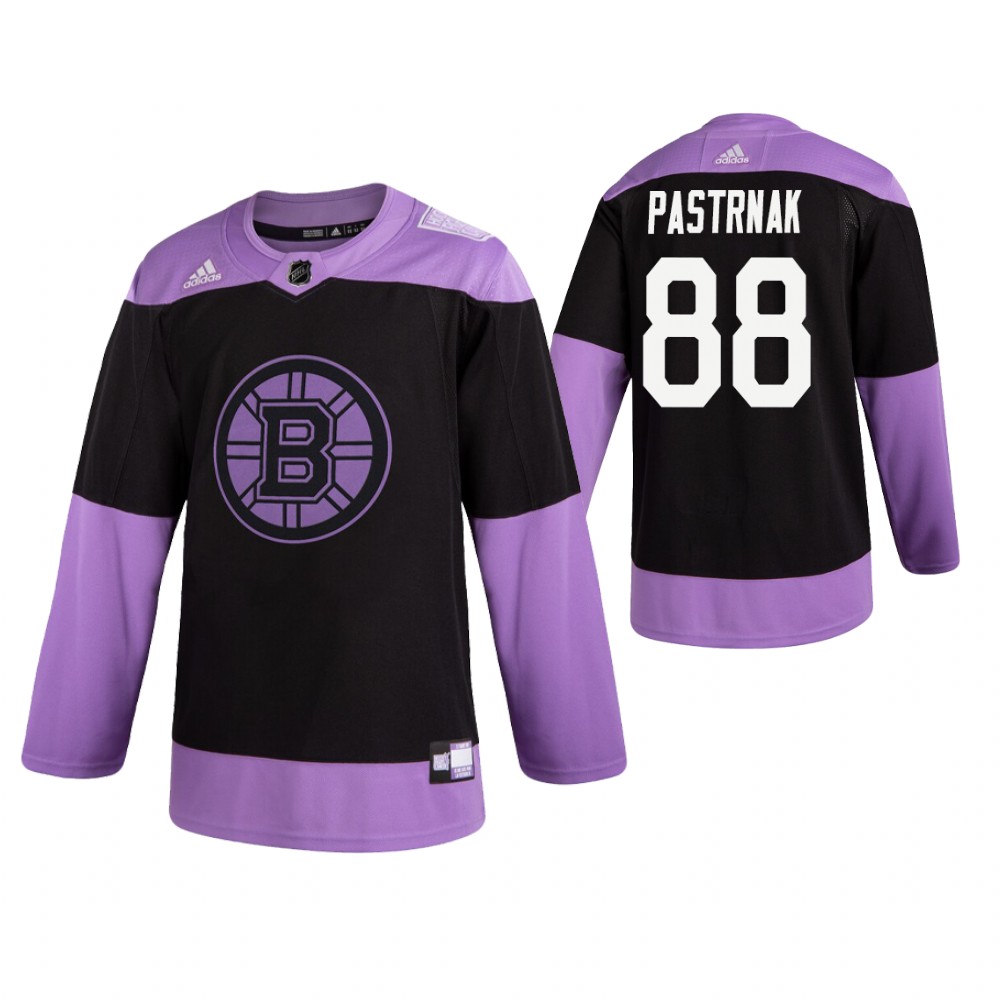 Adidas Bruins #88 David Pastrnak Men's Black Hockey Fights Cancer Practice NHL Jersey