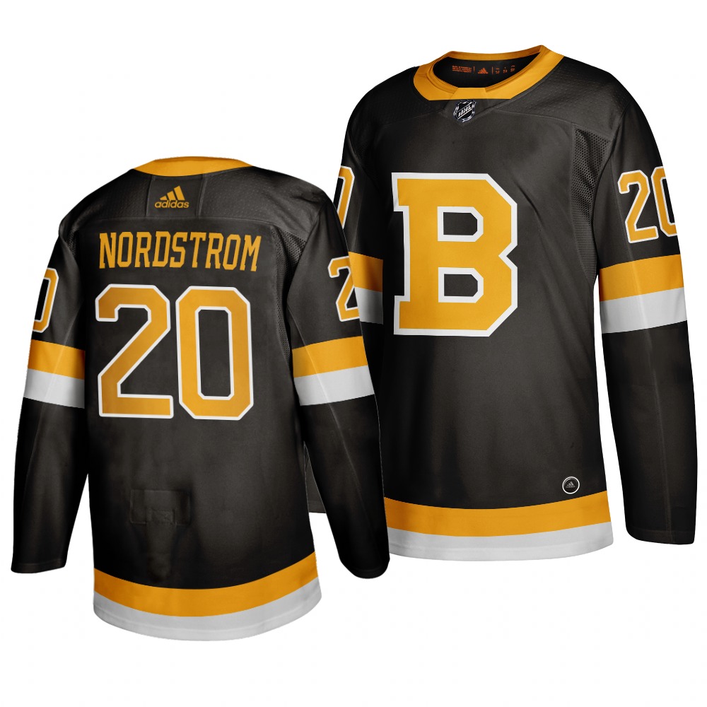 Adidas Boston Bruins #20 Joakim Nordstrom Black 2019-20 Authentic Third Stitched NHL Jersey
