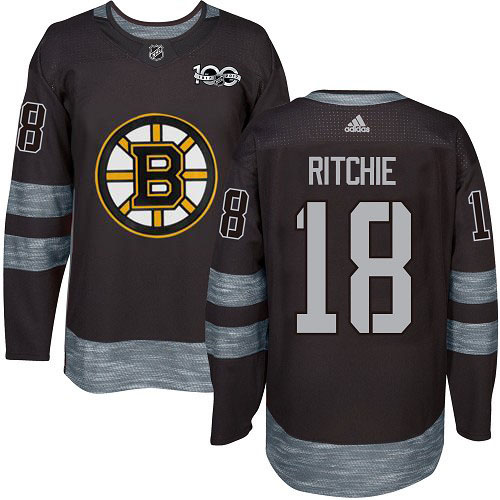 Adidas Bruins #18 Brett Ritchie Black 1917-2017 100th Anniversary Stitched NHL Jersey Adidas Bruins #18 Brett Ritchie Black 1917-2017 100th Anniversary Stitched NHL Jersey